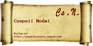 Csepeli Noémi névjegykártya
